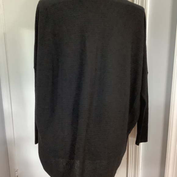 LAFAYETTE 148 SMALL BLACK WOOL SWEATER LIGHTWEIGHT DOLMAN SLEEVE RELAXED… - Picture 10 of 14